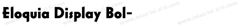 Eloquia Display Bol字体转换